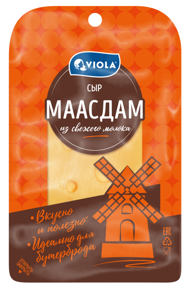 Сыр Viola маасдам нарезка 45%, 120г