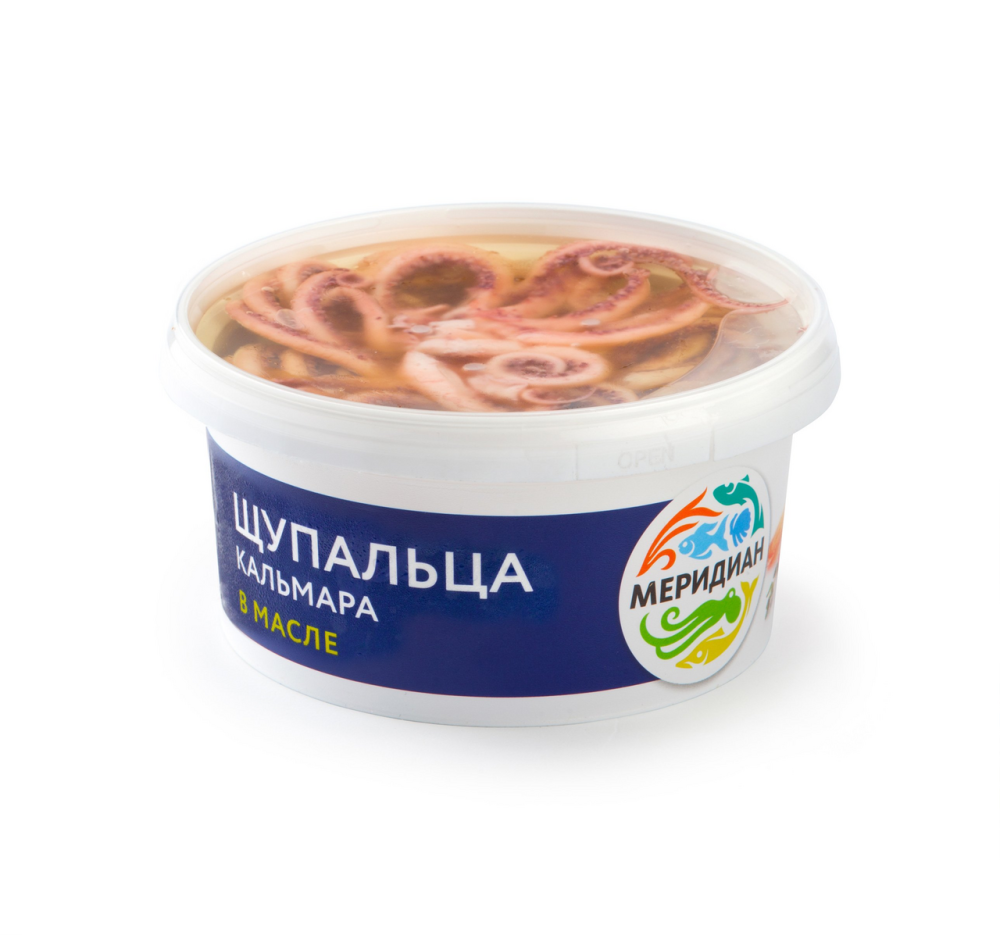 Щупальца кальмара Меридиан в масле 430 г