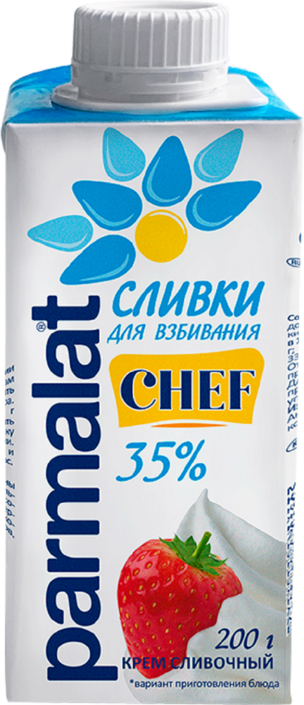 Сливки Parmalat для взбивания ультрапастеризованные 35% 200г