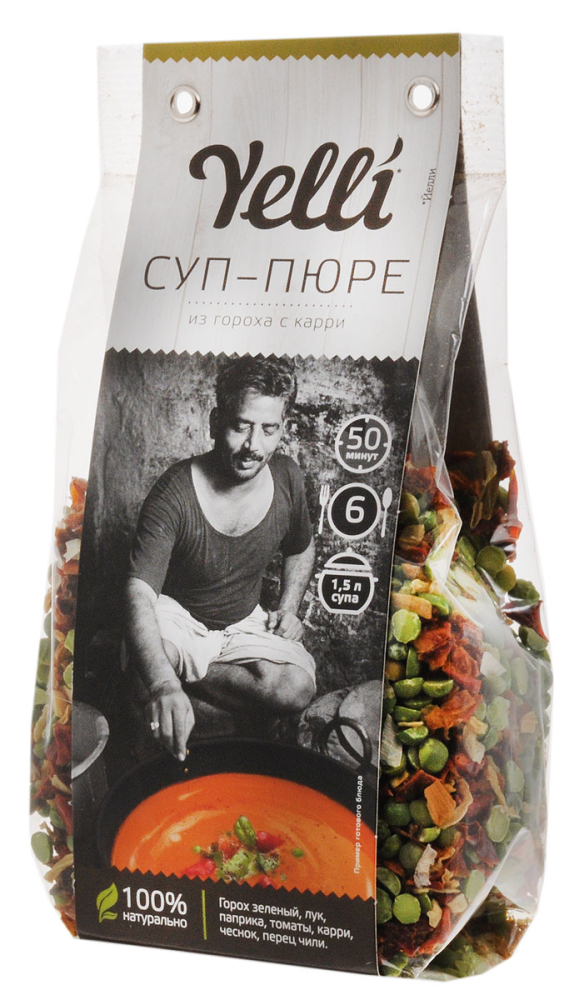 Суп-пюре Yelli из гороха с карри 250г