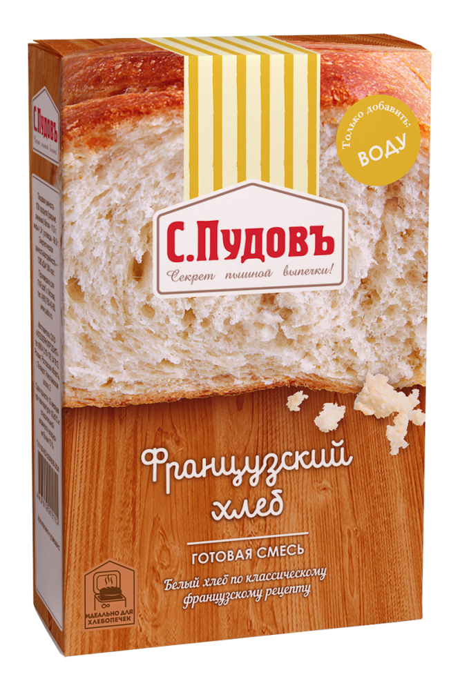 Смесь для выпечки С.Пудовъ французский хлеб 500г