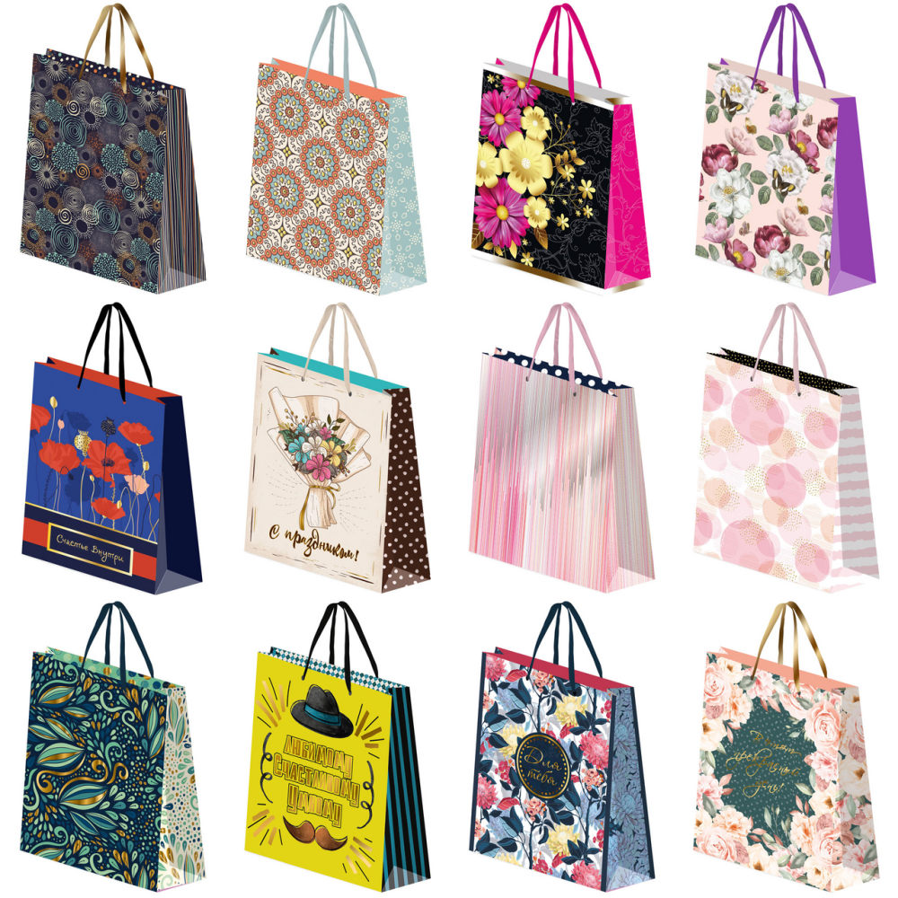 Сумка бумажная тисненая As, 26x32x12см