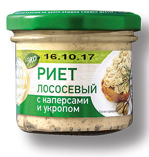 Риет Меридиан Лососевый с каперсами и укропом ЭКО, 100г