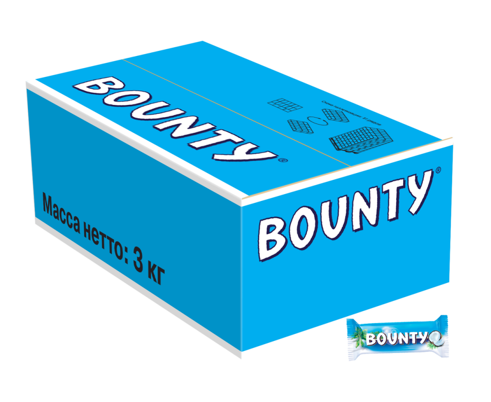 Конфеты шоколадные Bounty Minis 3 кг
