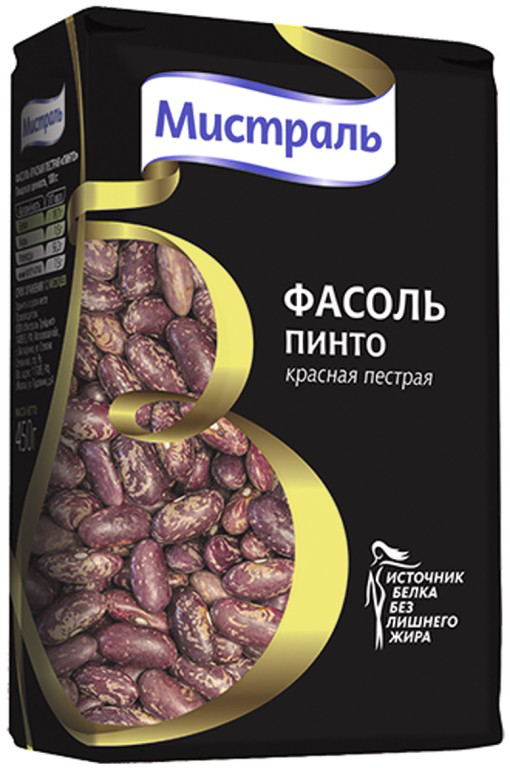 Фасоль Мистраль Пинто красная пестрая 450 г Фасоль Мистраль Пинто красная пестрая 450 г
