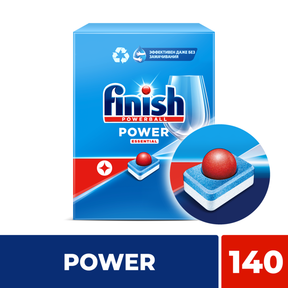 Таблетки Finish Power Все в одном, 140шт