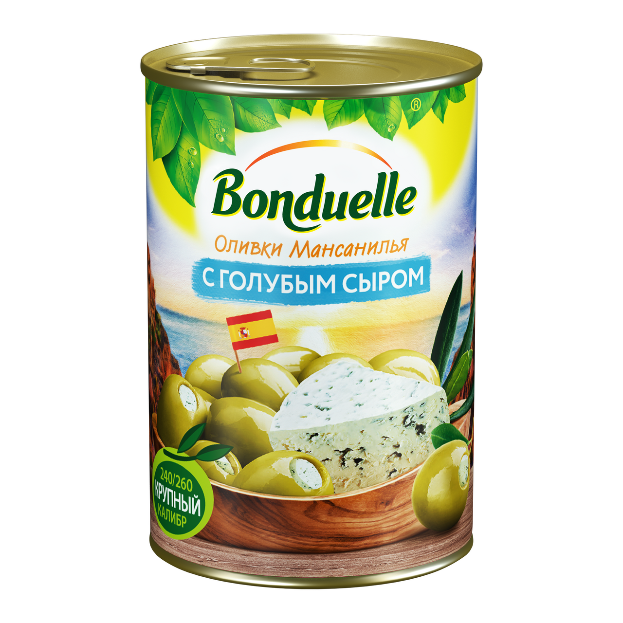 Оливки Bonduelle с голубым сыром 314мл