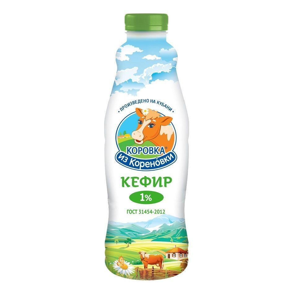 Кефир Коровка из Кореновки 1%, 900г БЗМЖ