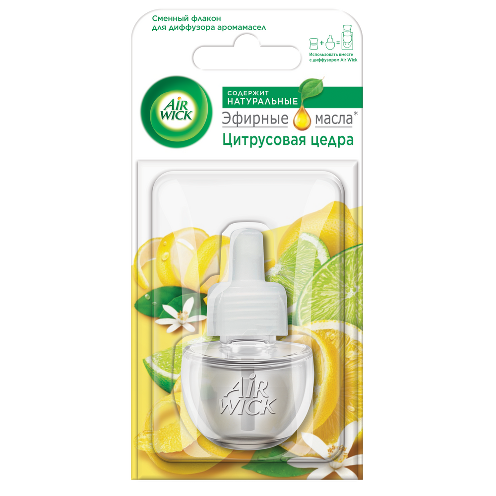 Сменный флакон Airwick Цитрусовая цедра для аромадиффузор 19 мл Сменный флакон Airwick Цитрусовая цедра для аромадиффузор 19 мл