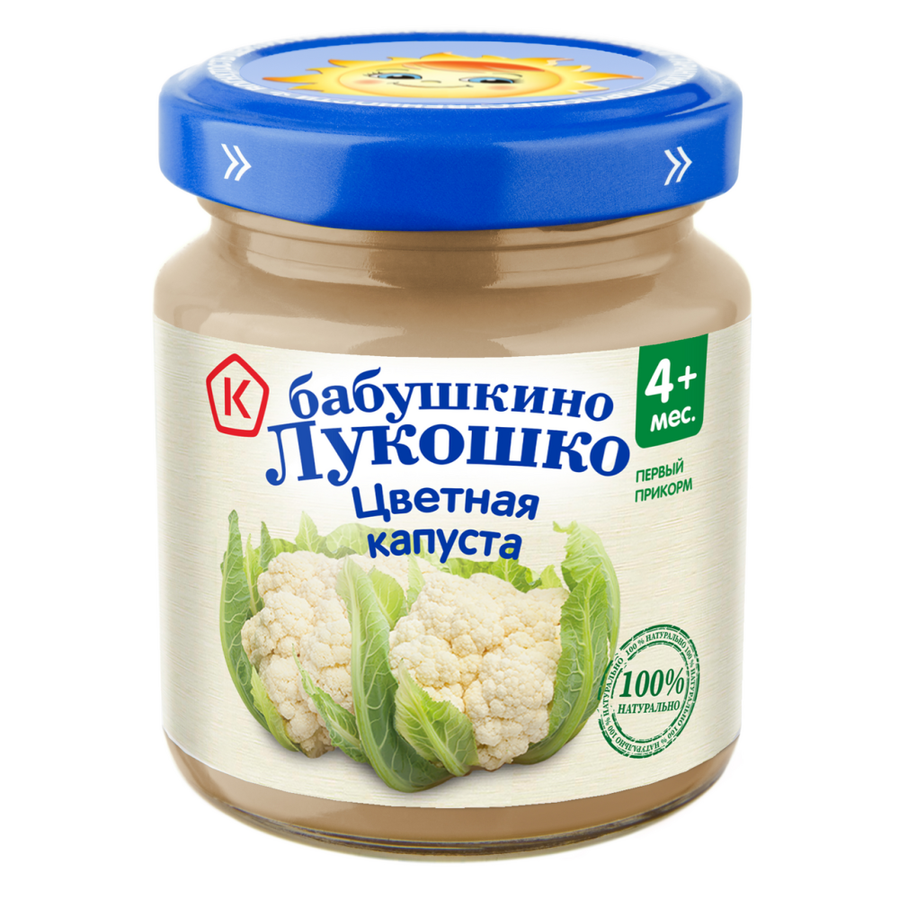 Пюре Бабушкино Лукошко цветная капуста, 100г