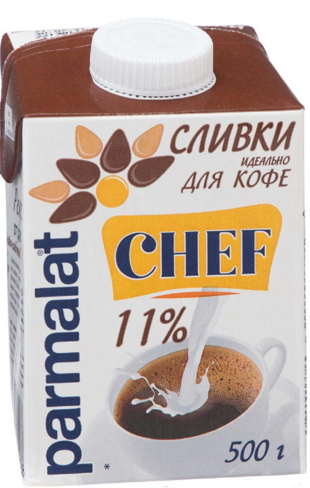 Сливки Parmalat питьевые ультрапастеризованные 11% 0,5л