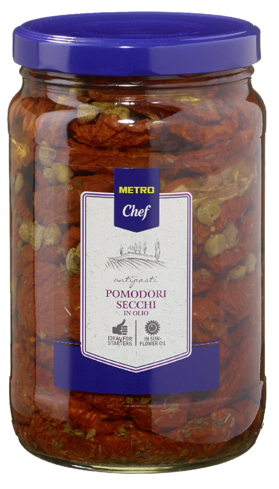 Томаты сушеные Metro Chef резаные в масле 1,6 л