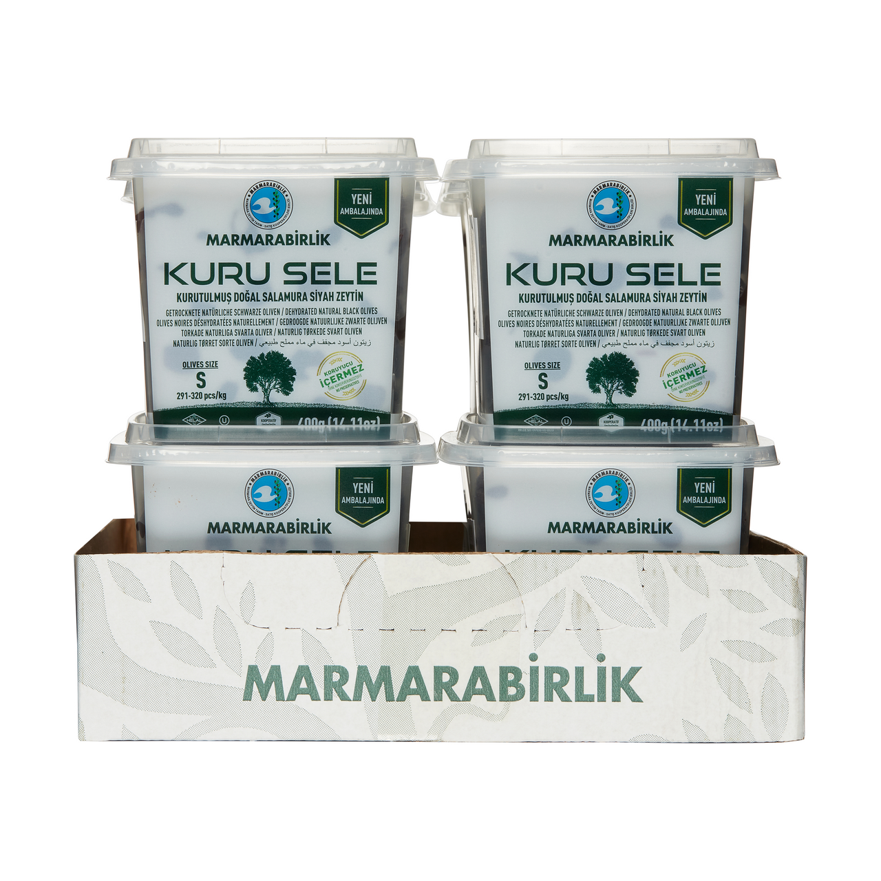 Оливки вяленые Marmarabirlik S натуральные черные с косточкой, 400г