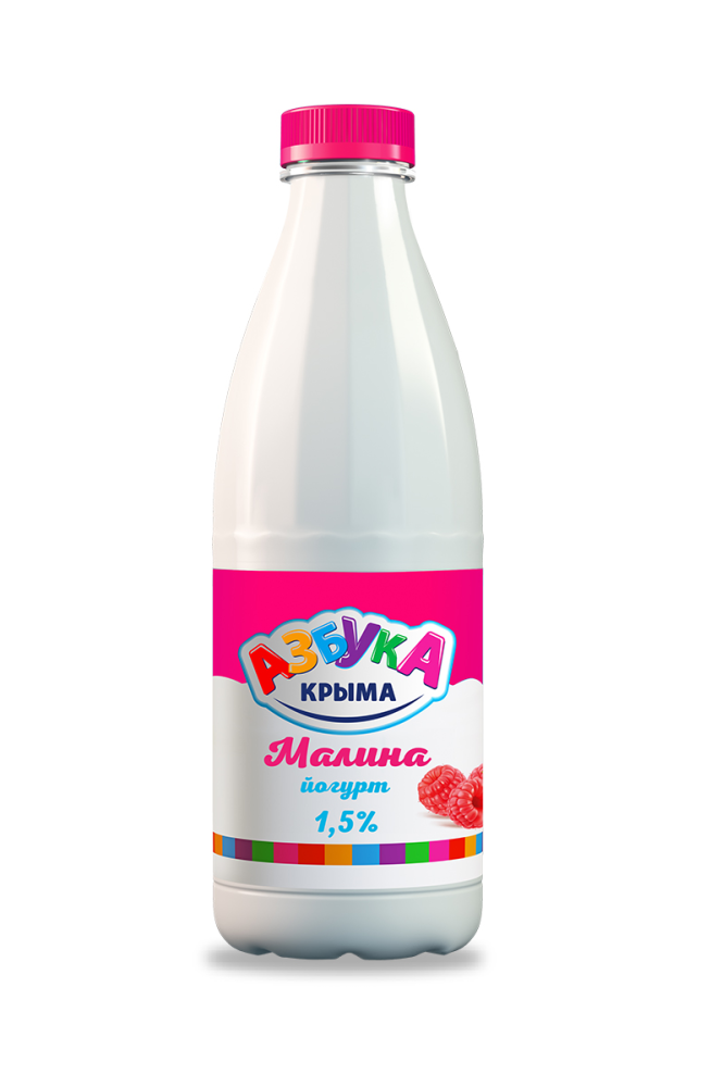 Йогурт Азбука Крыма малина, 900г БЗМЖ