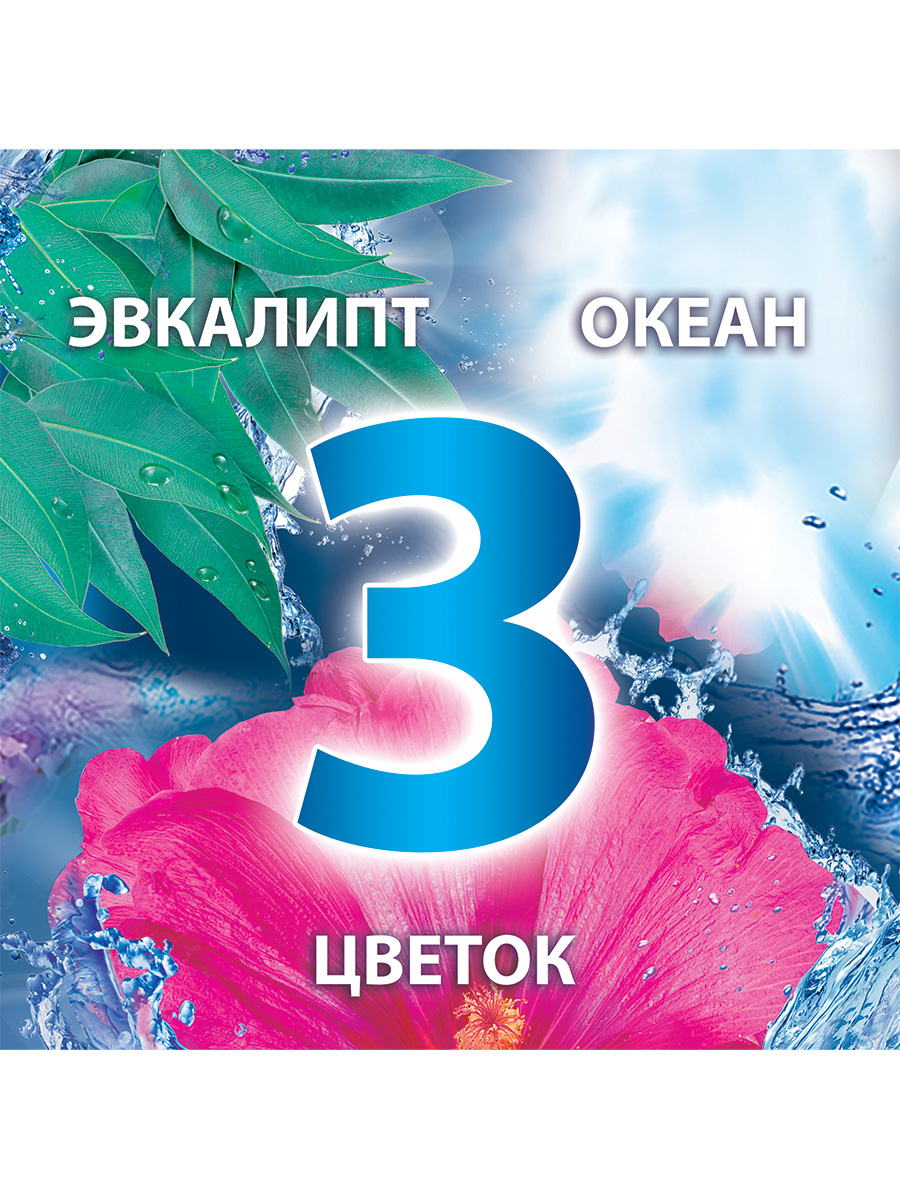 Средство чистящее для унитаза Bref Color Aktiv Цветочная свежесть 50 г (3 штуки)