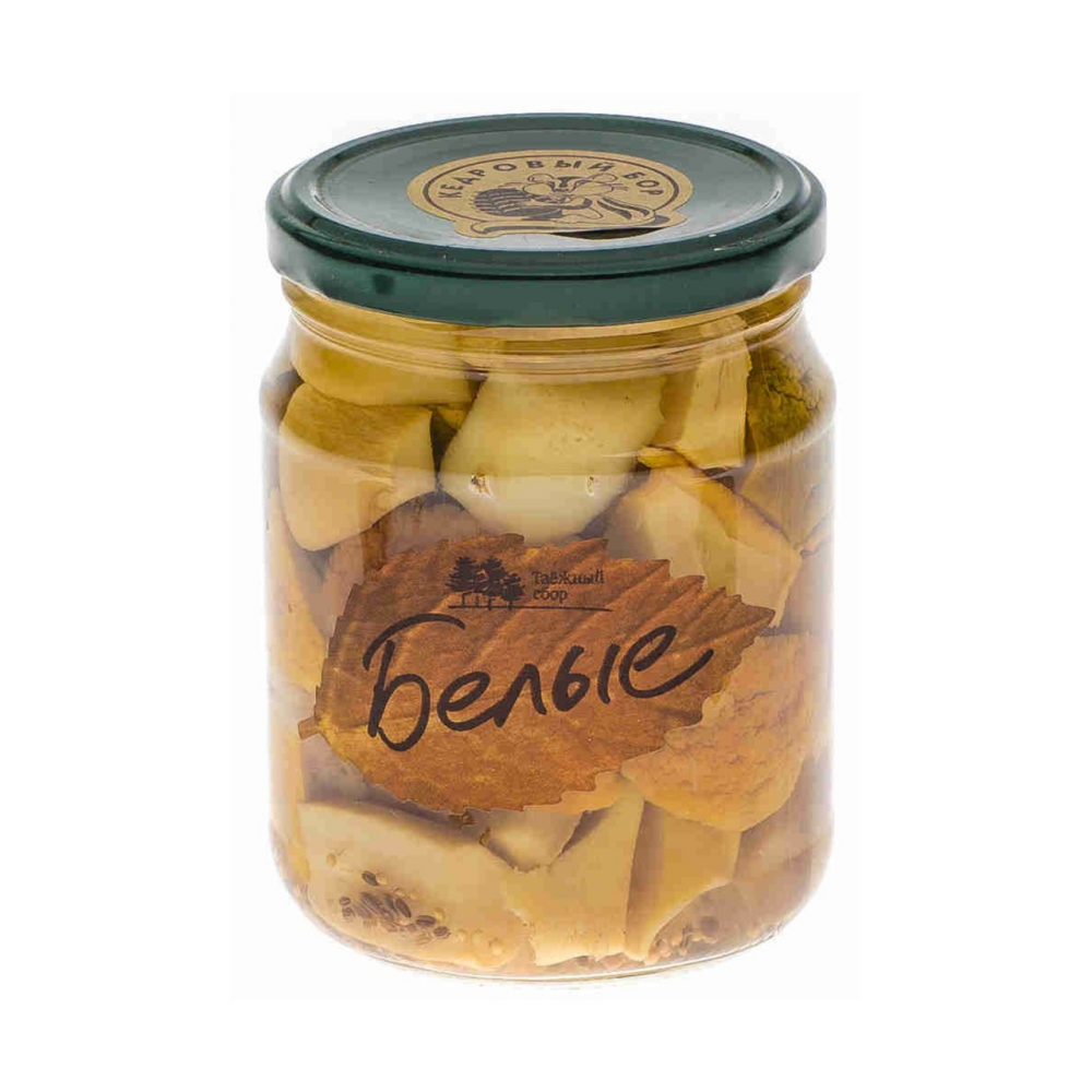 Грибы белые Таежный сбор резанные маринованные 500г