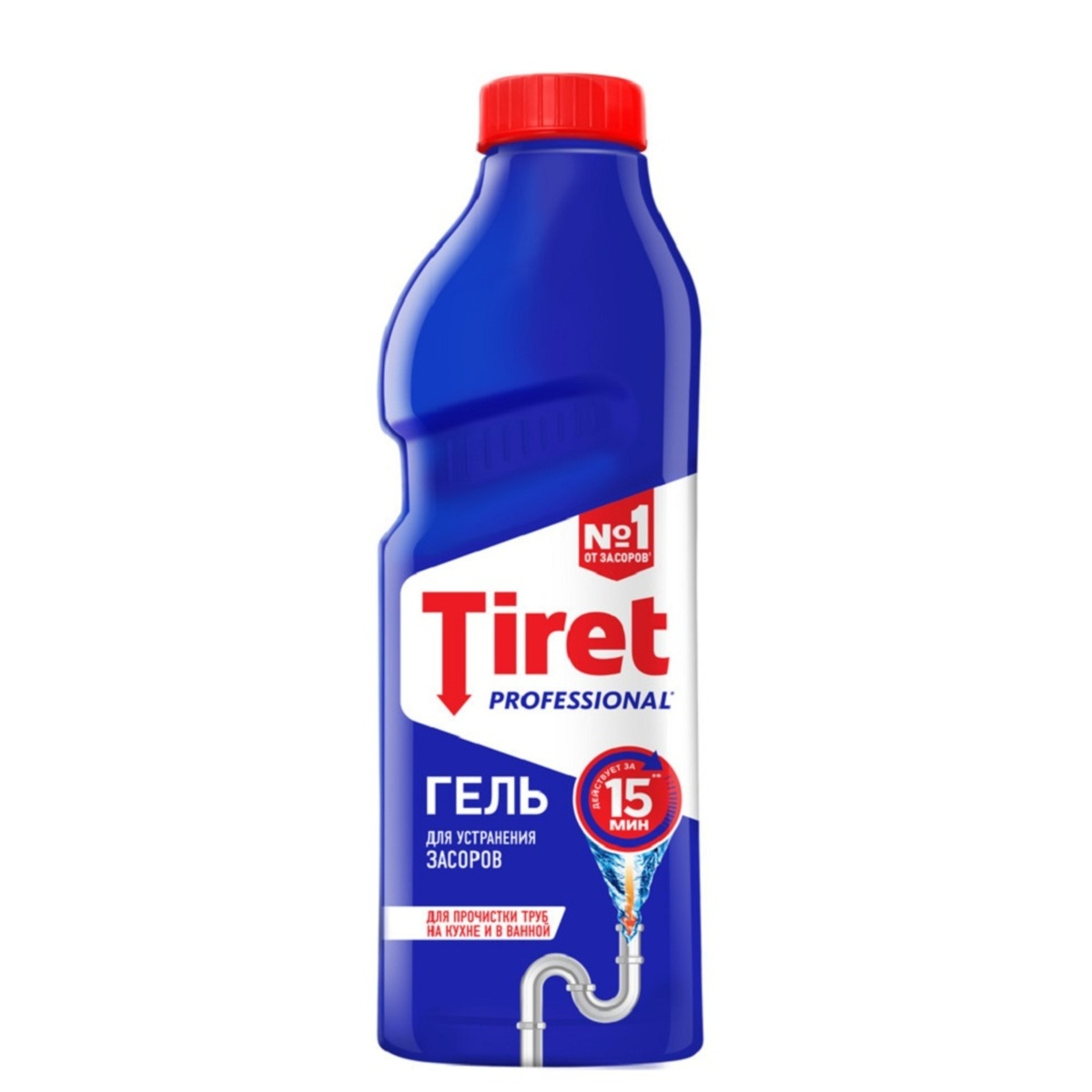 Гель для чистки труб Tiret Professional 1 л