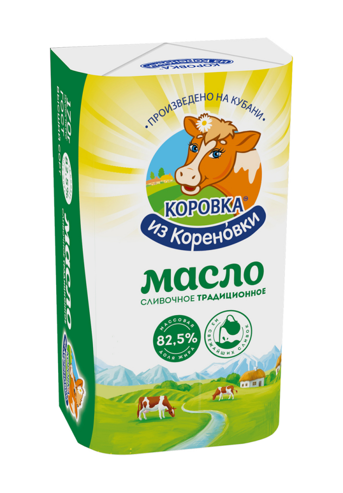 Масло Коровка из Кореновки сливочное Традиционное 82,5%, 170г