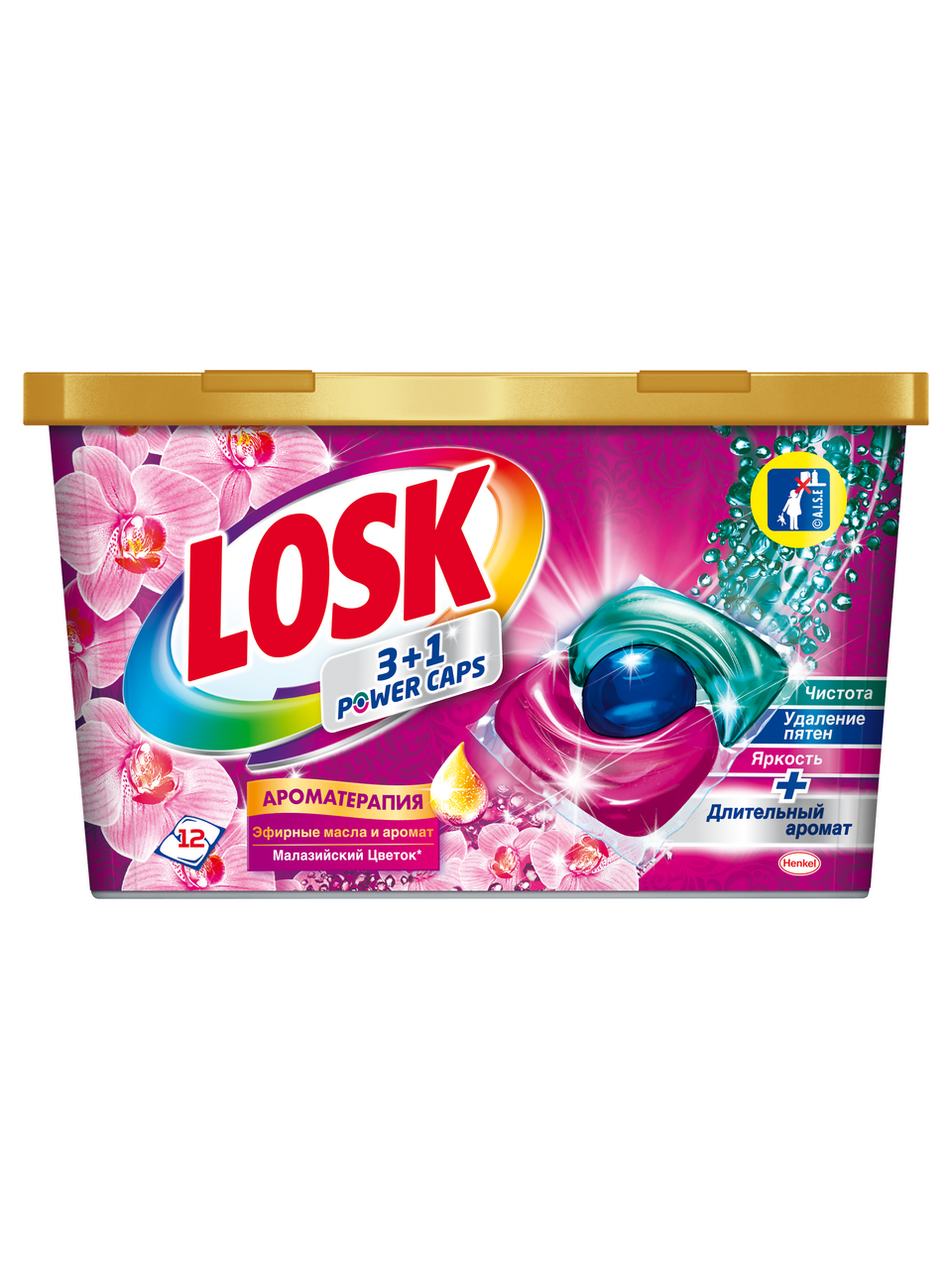 Капсулы для стирки Losk Ароматерапия Малазийский цветок 12 шт