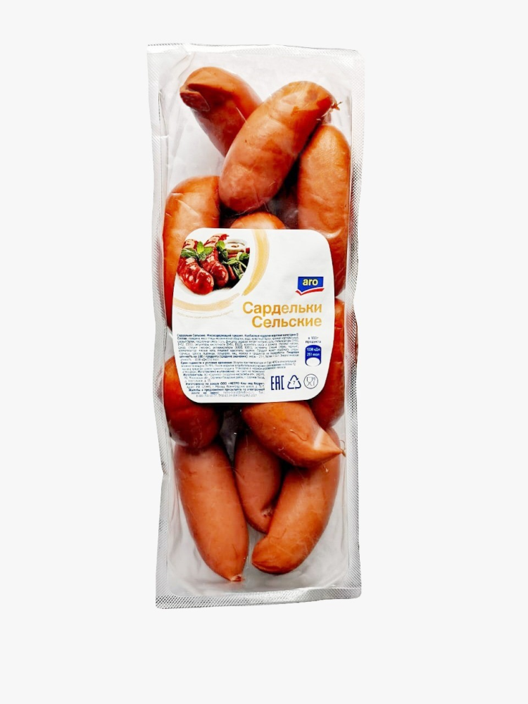 Сардельки Aro Сельские первого сорта 1,3 кг