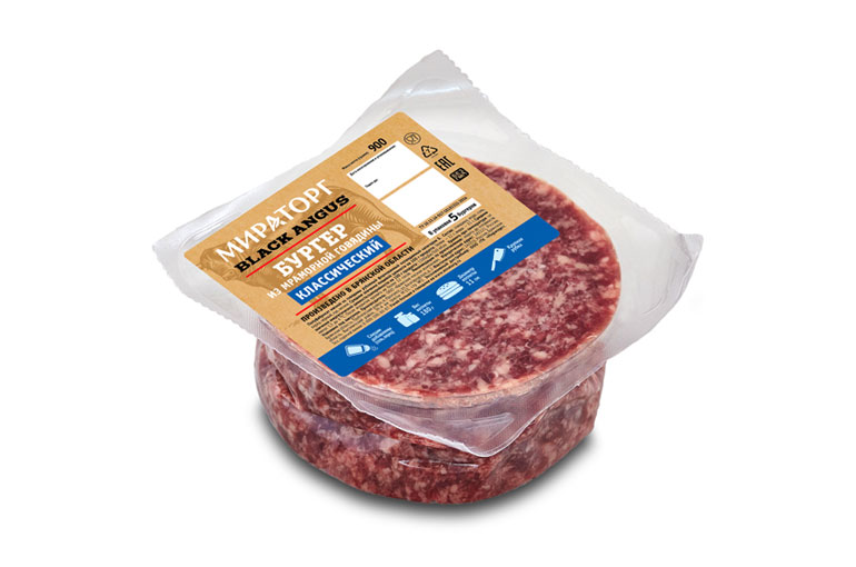 Бургер из мраморной говядины Мираторг Классический охлажденный 900 г