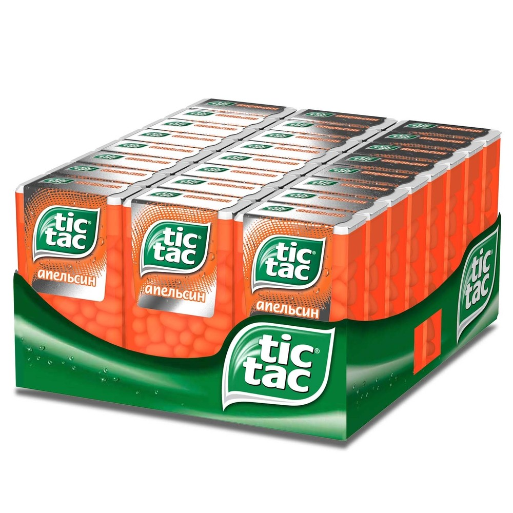 Драже освежающие TicTac вкус Апельсин, 49г