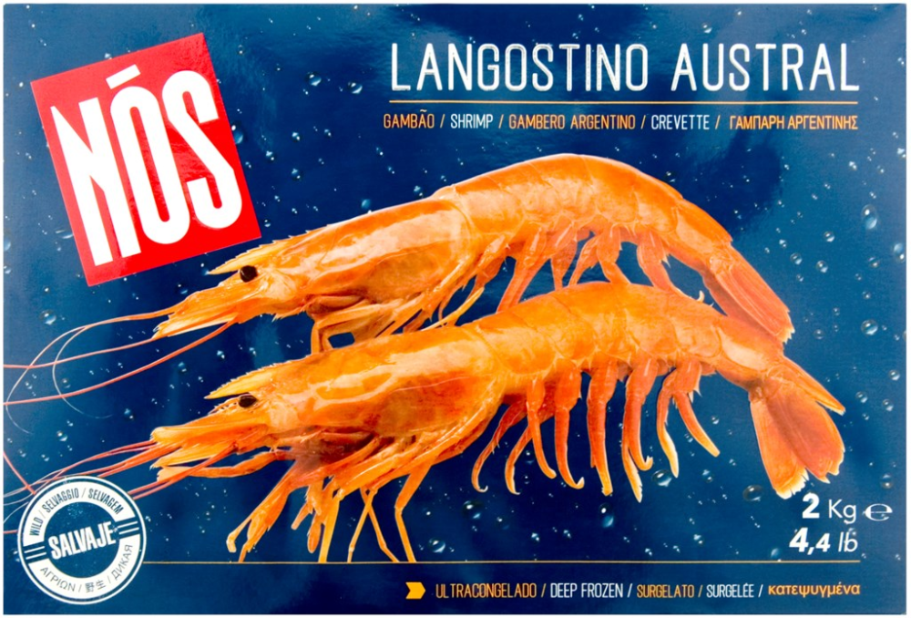 Креветки Pescapuerta Langostino Austral 10/20 неочищенные замороженные 2 кг