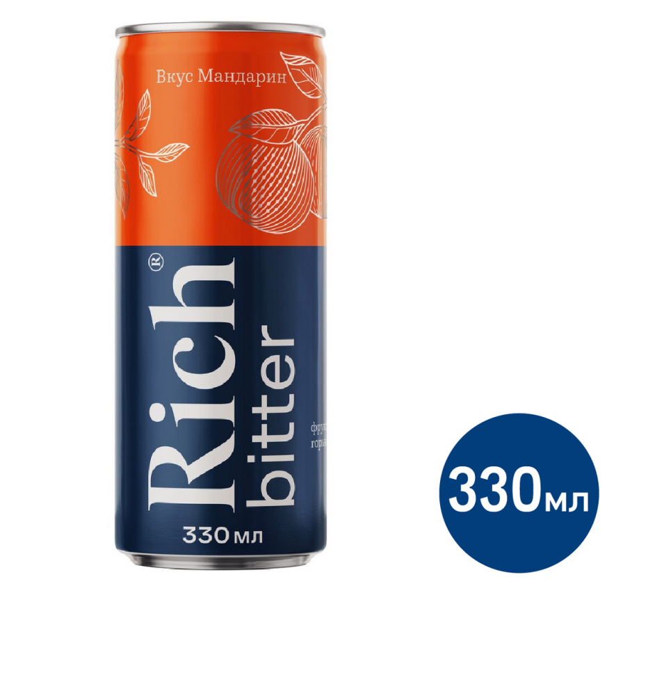 Напиток Rich bitter Мандарин газированный, 330мл