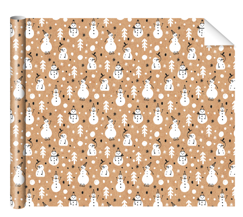 Бумага упаковочная Арт и Дизайн крафтовая черно-белая, 70 x 100см