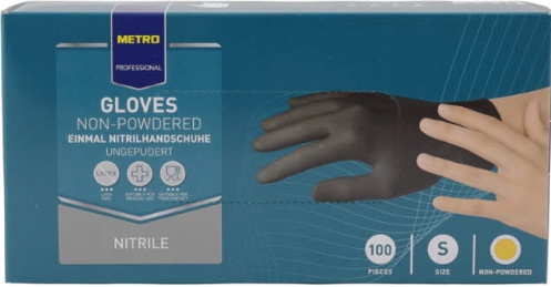 METRO PROFESSIONAL Перчатки без пудры черные размер M 50 пар, 100шт