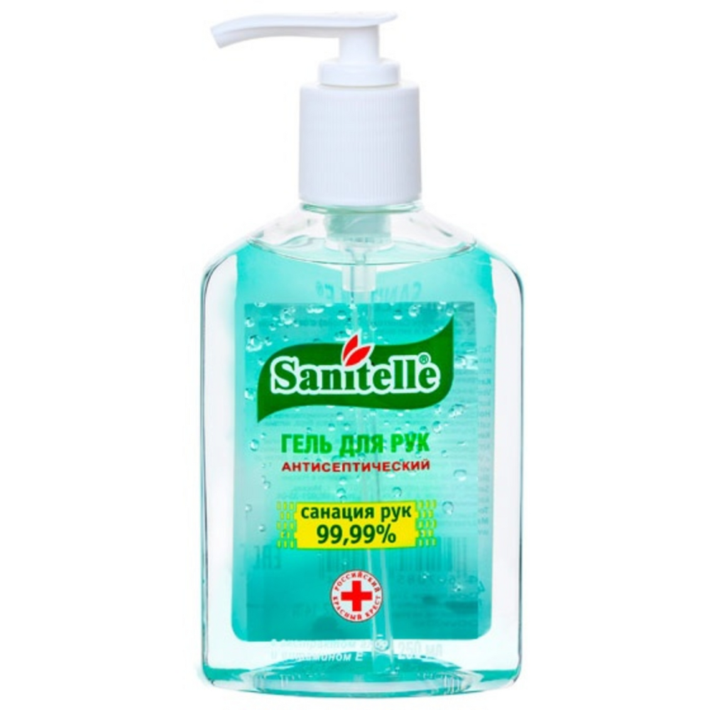 Sanitelle гель для рук с экстрактом алоэ с витамином Е флакон 250мл