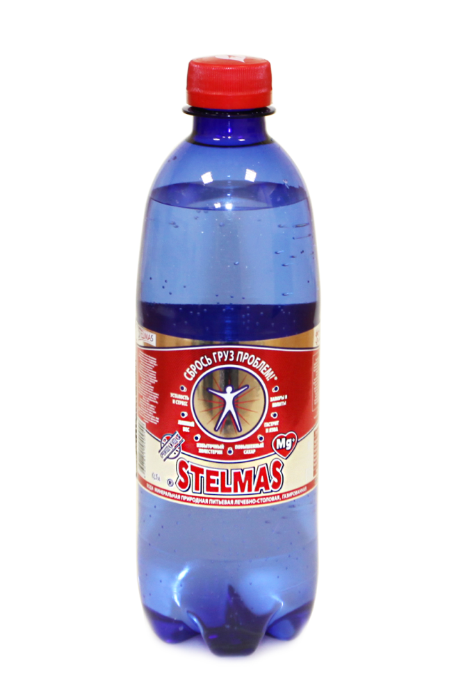 Вода минеральная Stelmas Mg газированная лечебно-столовая 0,5 л
