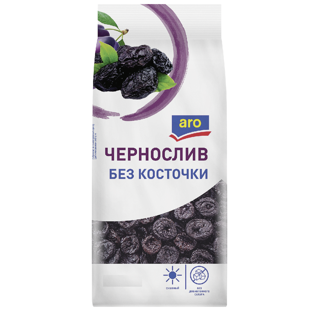 aro Чернослив сушеный без косточки, 120г