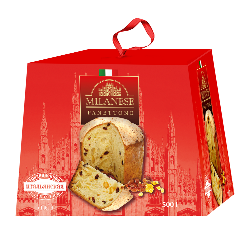 Кулич пасхальный Milanese с цукатами и изюмом 500 г