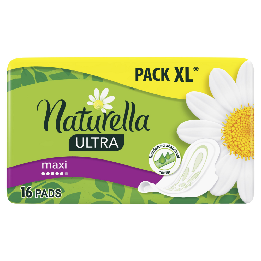 Прокладки Naturella Ultra Camomile Maxi Duoс ароматом ромашки 5 капель 16 штук