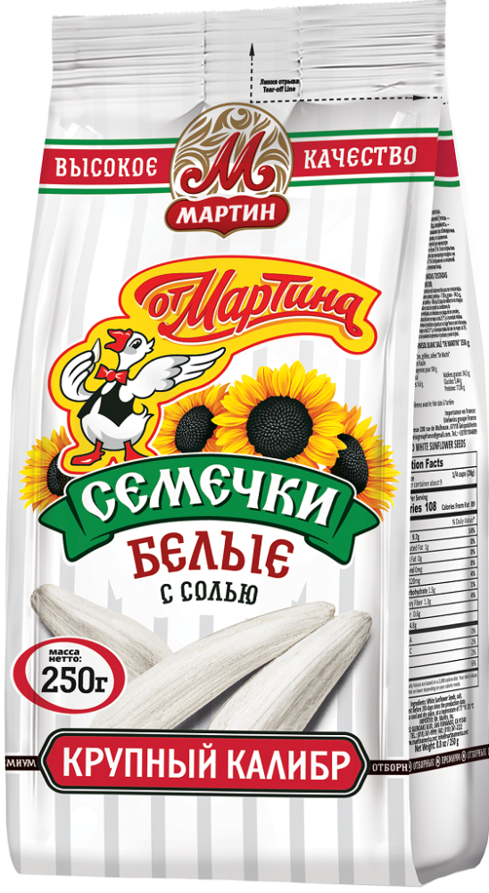 Семечки От Мартина белые соленые, 250г