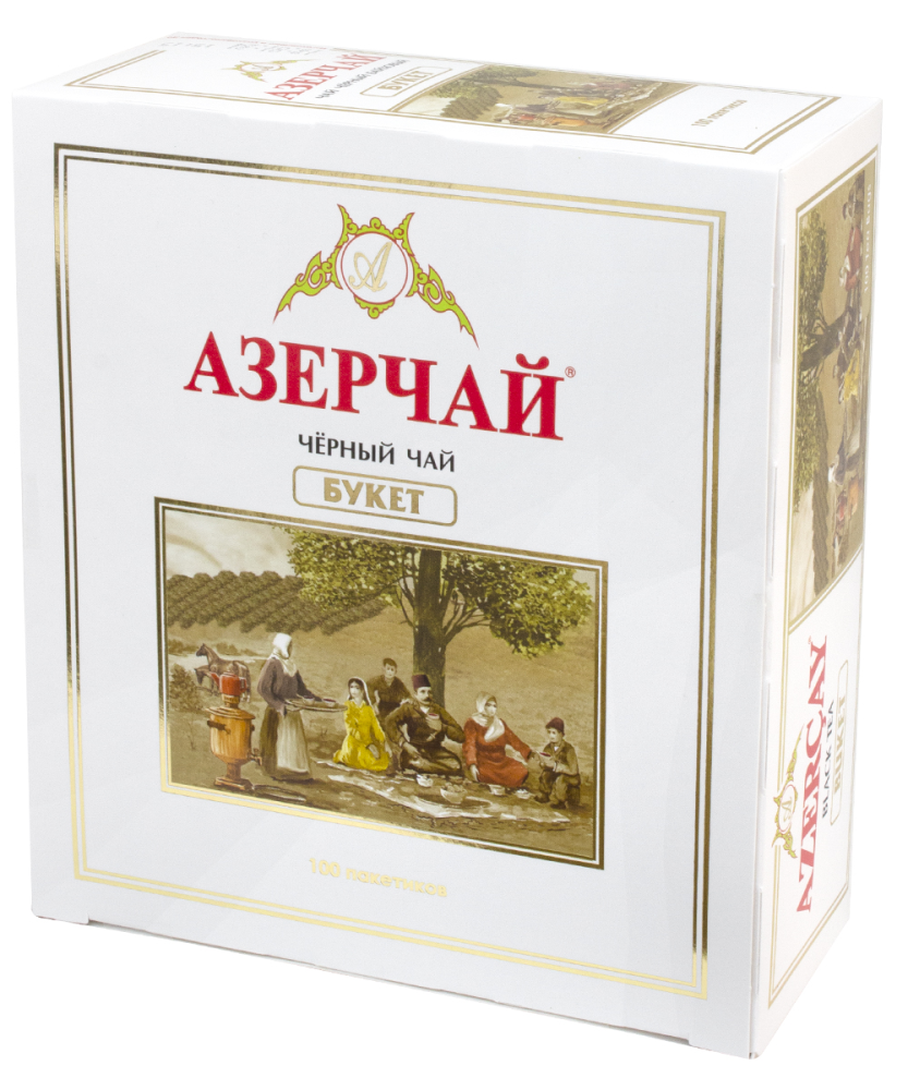 Чай Азерчай черный букет (2г x 100шт), 200г