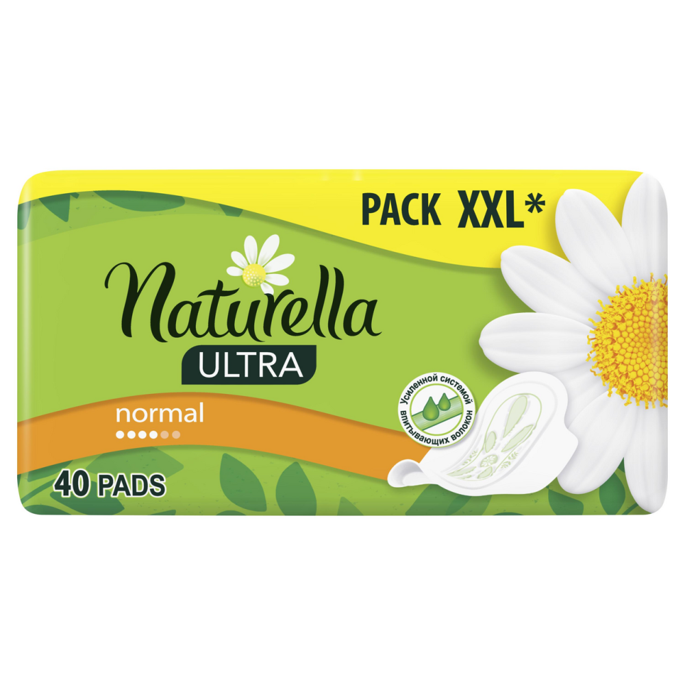 Прокладки Naturella Ultra Camomile Normal Quatro с ароматом ромашки 4 капли 40 штук