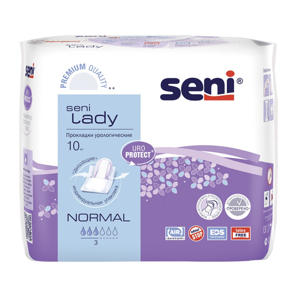 Прокладки Seni Lady Normal урологические 10шт