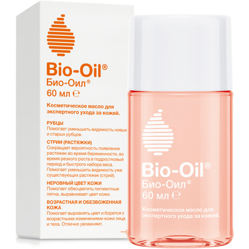 Масло Bio-Oil косметическое от шрамов, растяжек, неровного тона кожи 60 мл Масло Bio-Oil косметическое от шрамов, растяжек, неровного тона кожи 60 мл