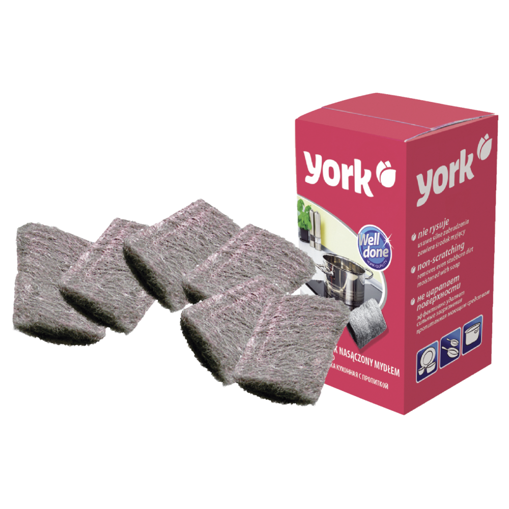 Мочалка с пропиткой 6 шт YORK