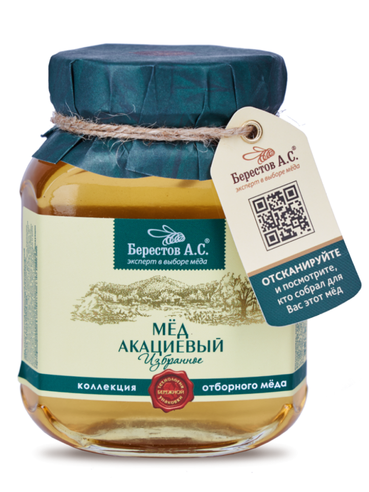 Мед Берестов А.С. Акациевый натуральный 500 г