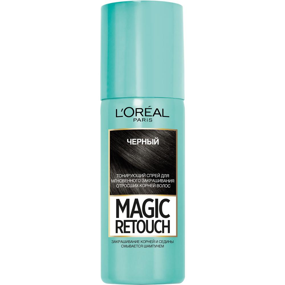 Тонирующий спрей L'Oreal Paris для мгновенного закрашивания корней Magic Retouch черный 75мл
