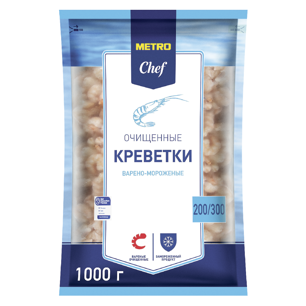 Креветки Metro Chef коктейльные очищенные замороженные 1 кг
