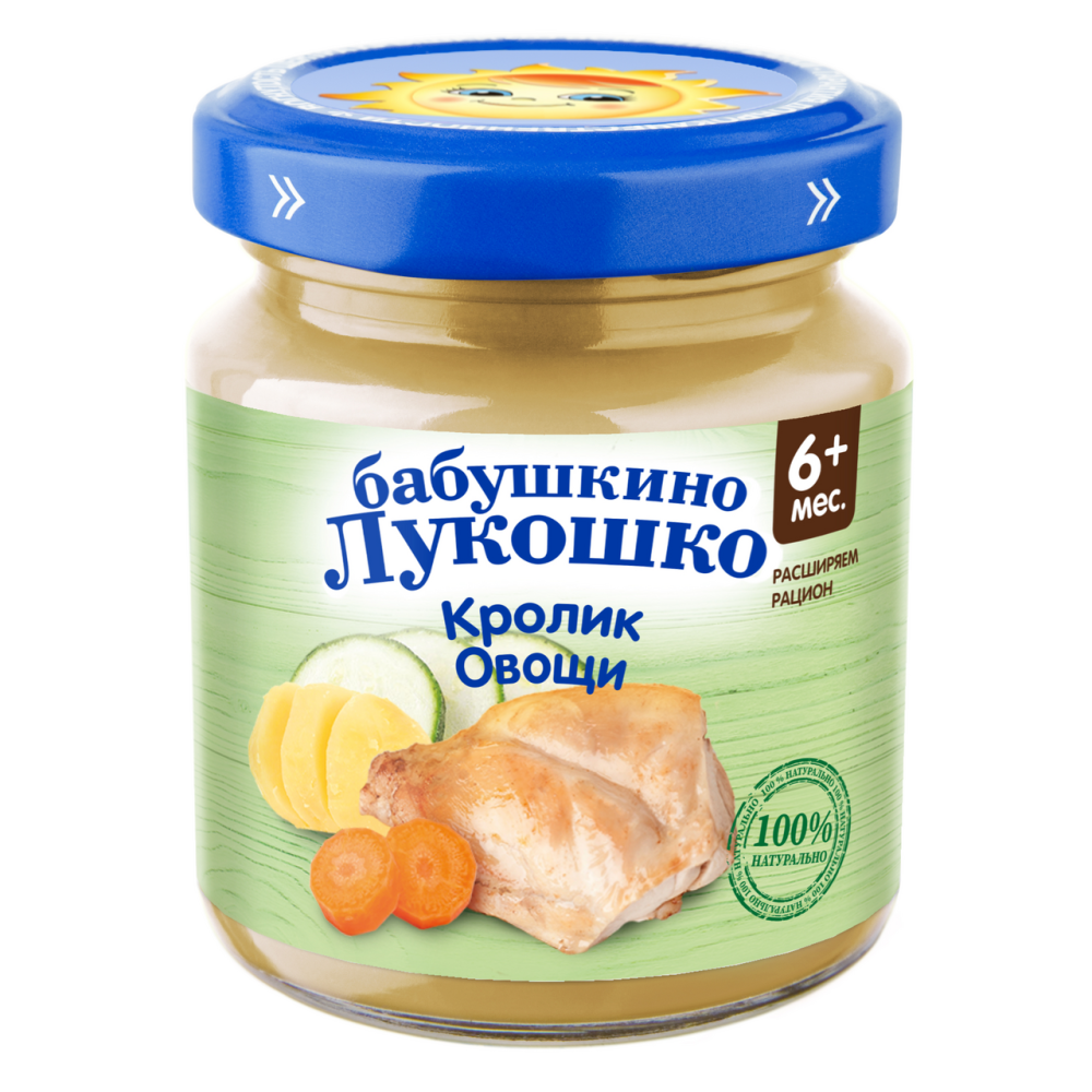 Рагу Бабушкино Лукошко кролик-овощи, 100г