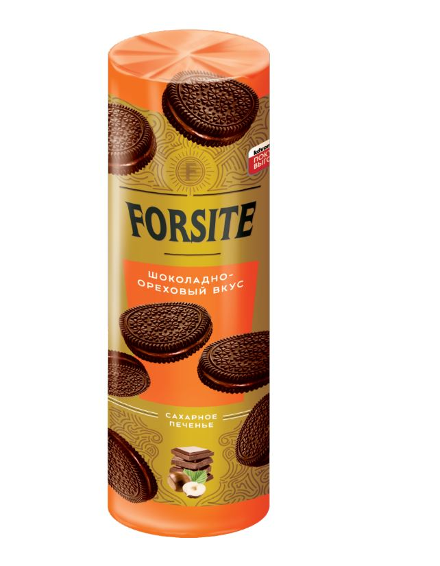 Печенье Forsite сахарное шоколадно-ореховый вкус, 220г