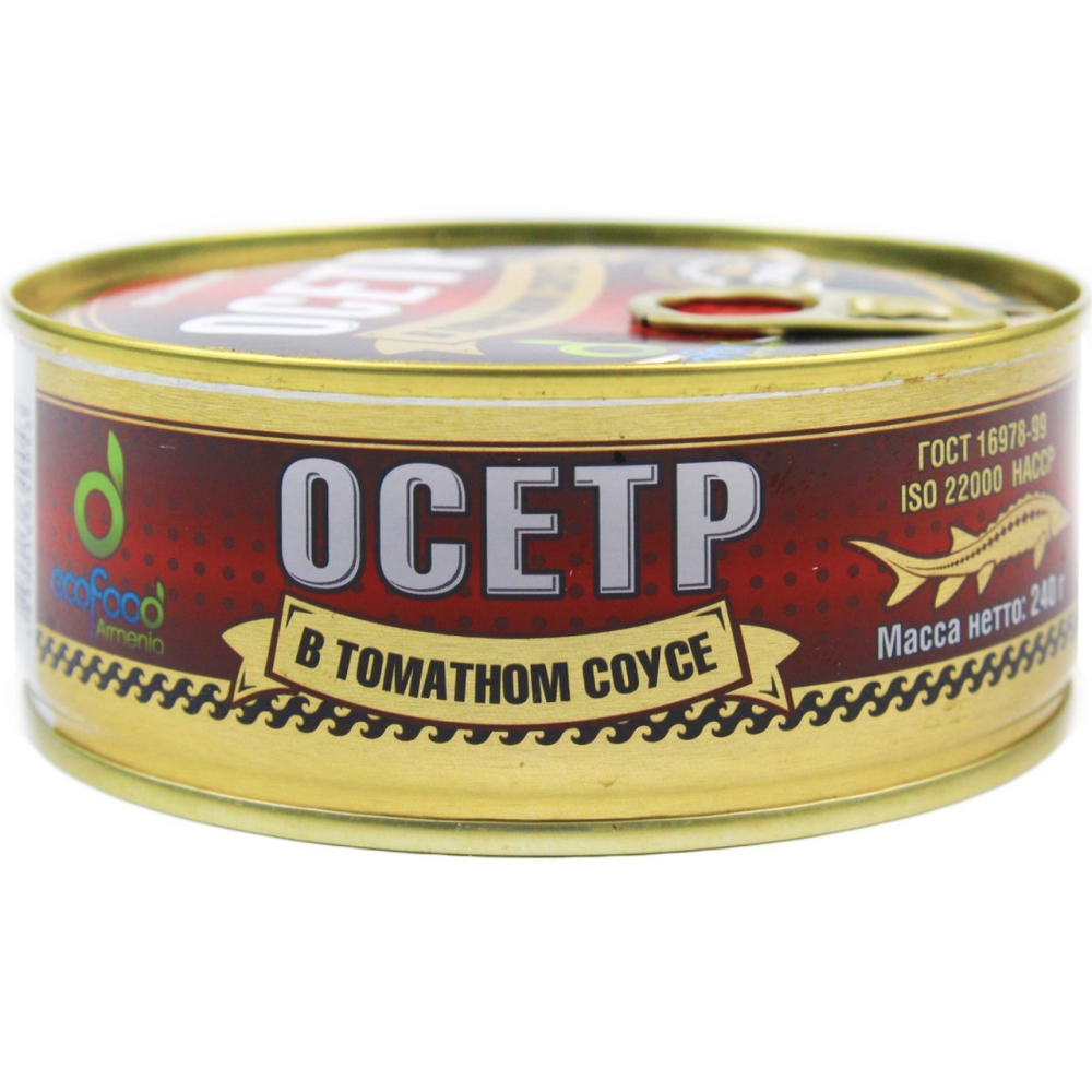 Осетр EcoFood в томатном соусе 240 г