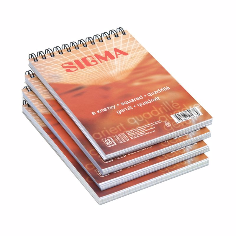 Блокнот на спирали SIGMA А6 60 листов