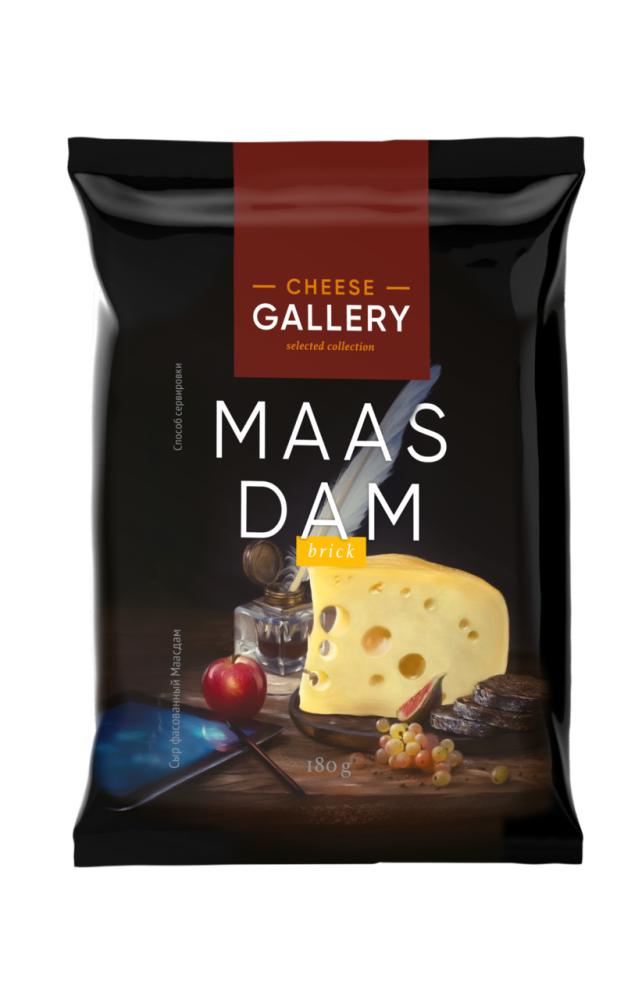 Сыр полутвердый Cheese Gallery Маасдам 45% кусок 180 г