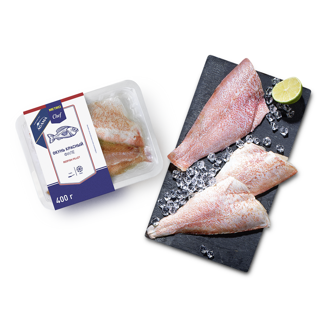 Филе красного окуня Agama свежемороженое 400 г